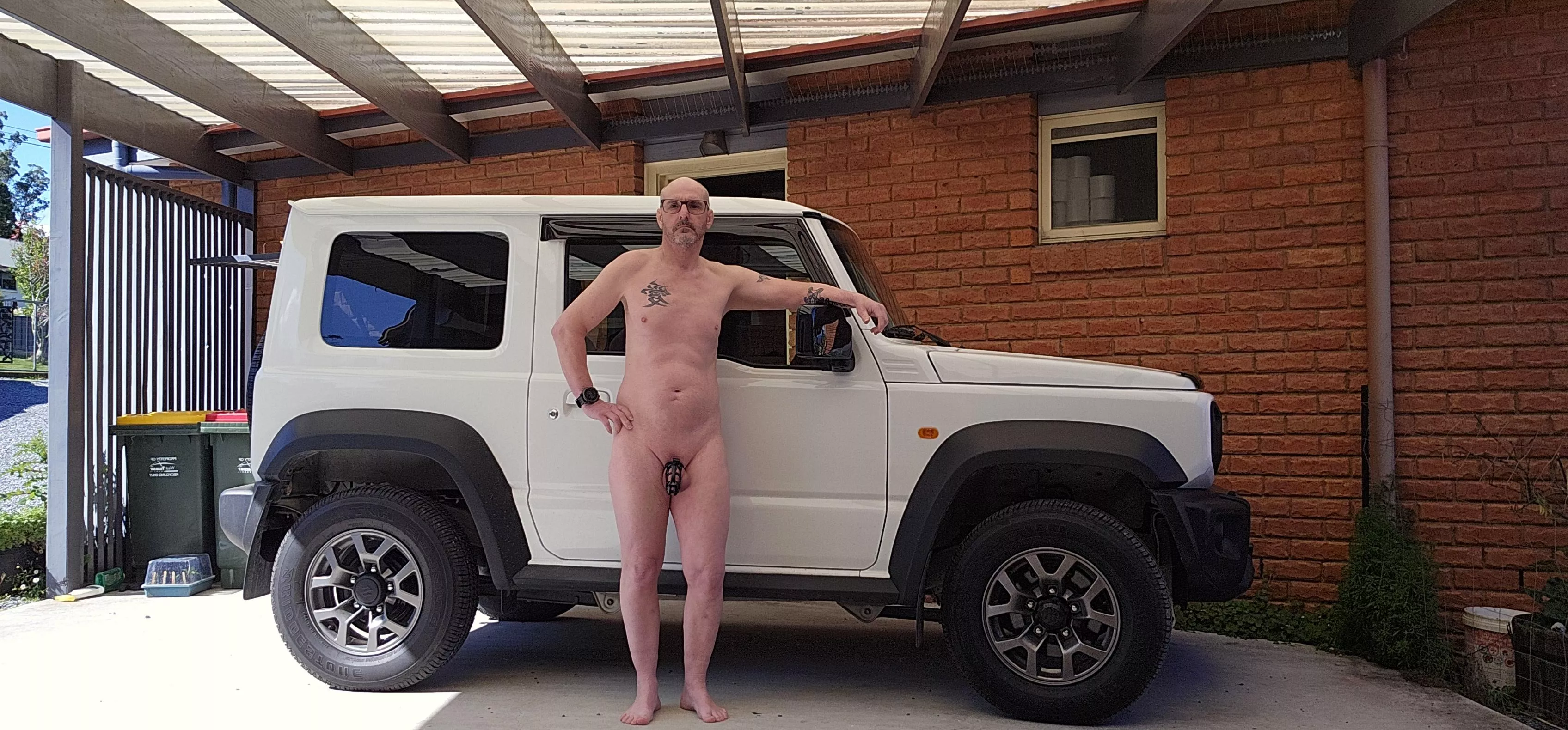 Nude time with my car 