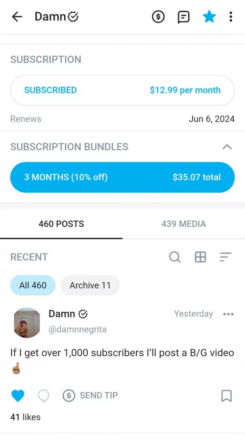 Possible B/G vid drop