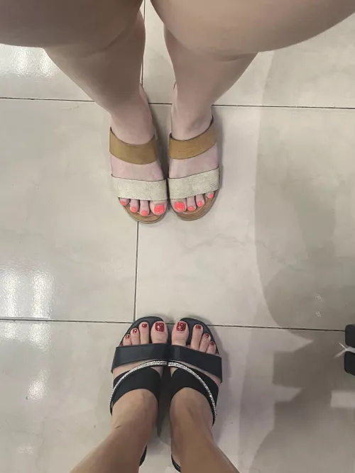 Red toes or peach toes? 