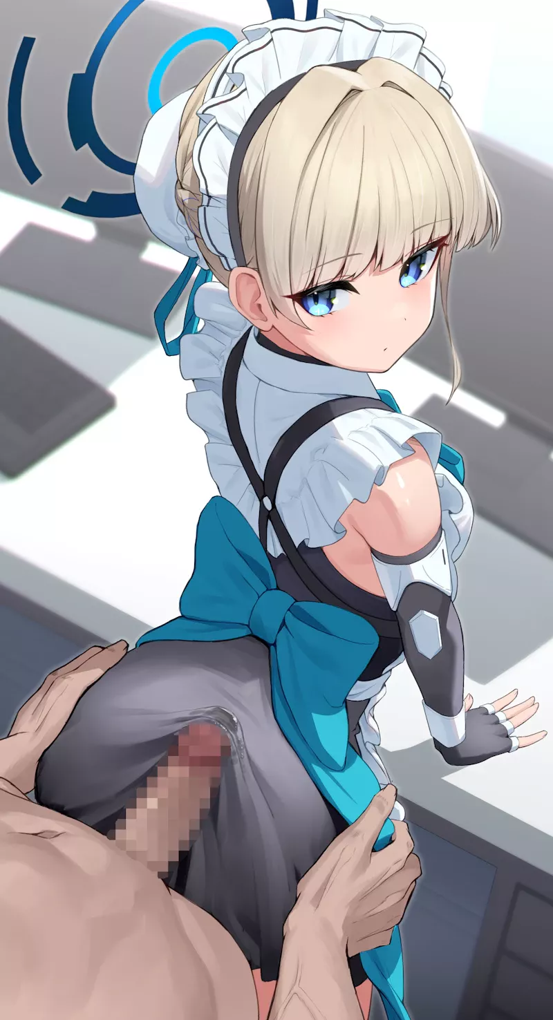 Rubbing on Toki's Maid Booty [Blue Archive]