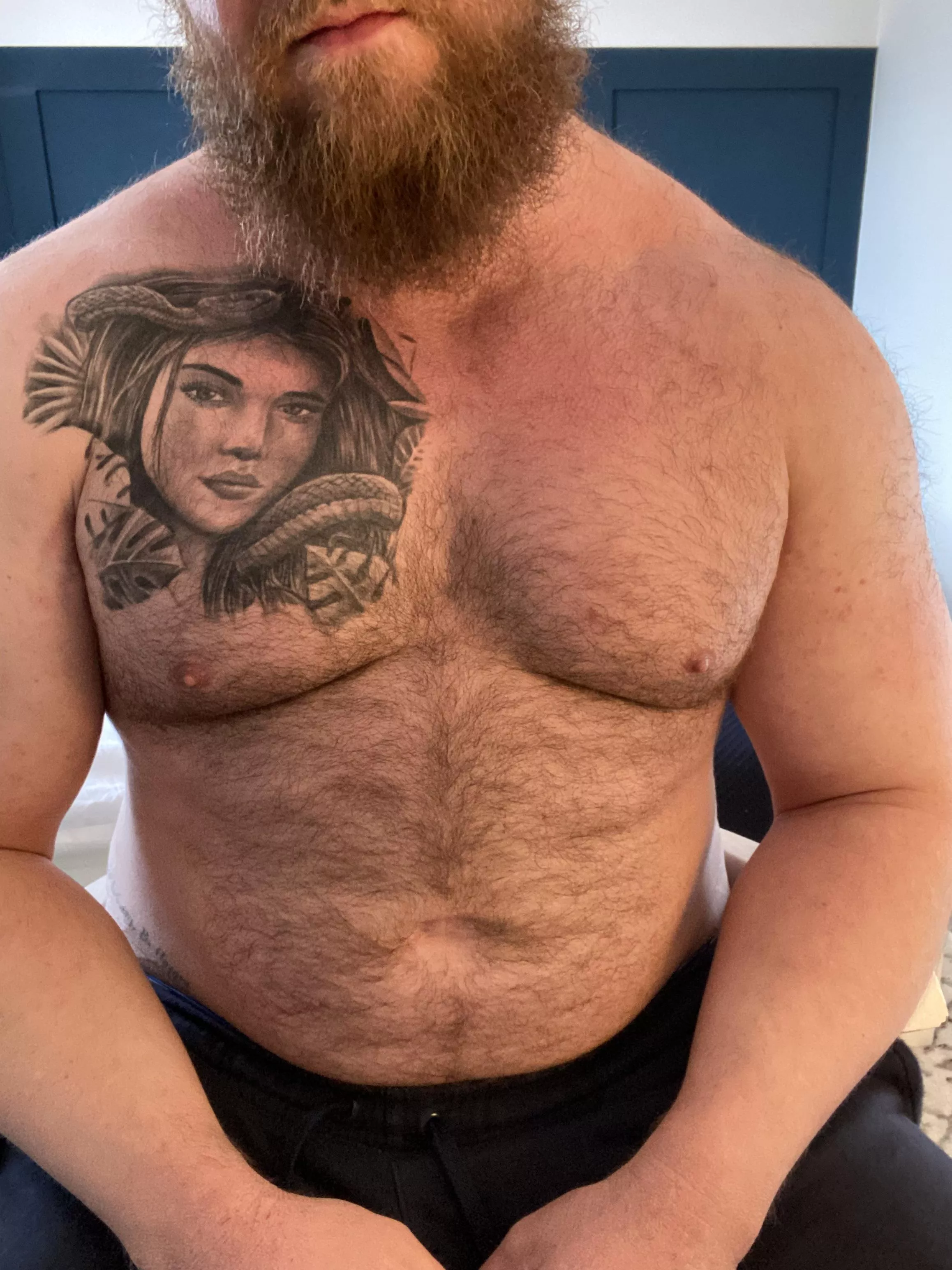 Run that tongue up my hairy stomach and tell me how I taste…