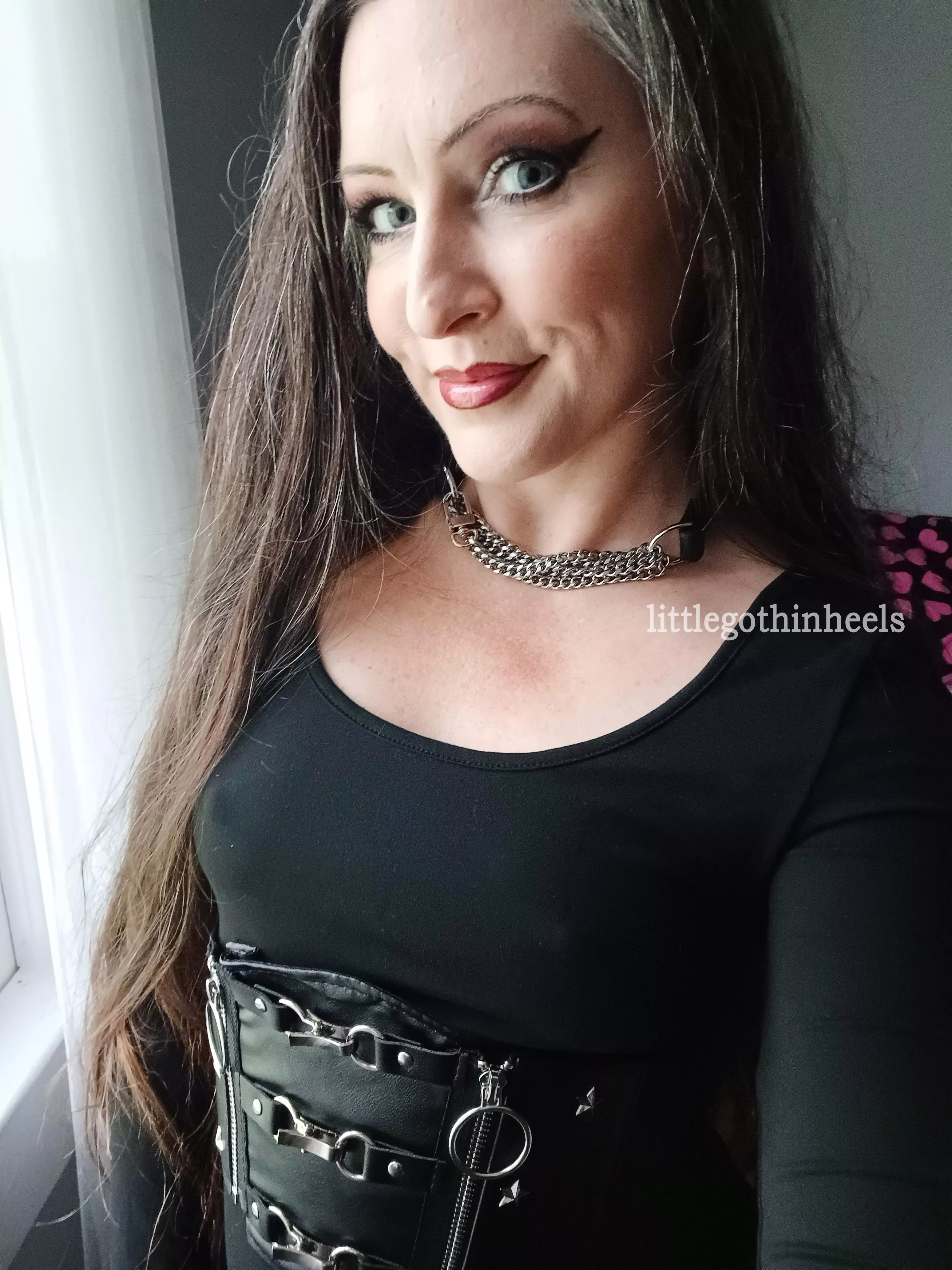 spooky pokies in a black dress