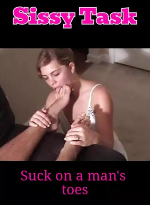 Suck on a man's toes