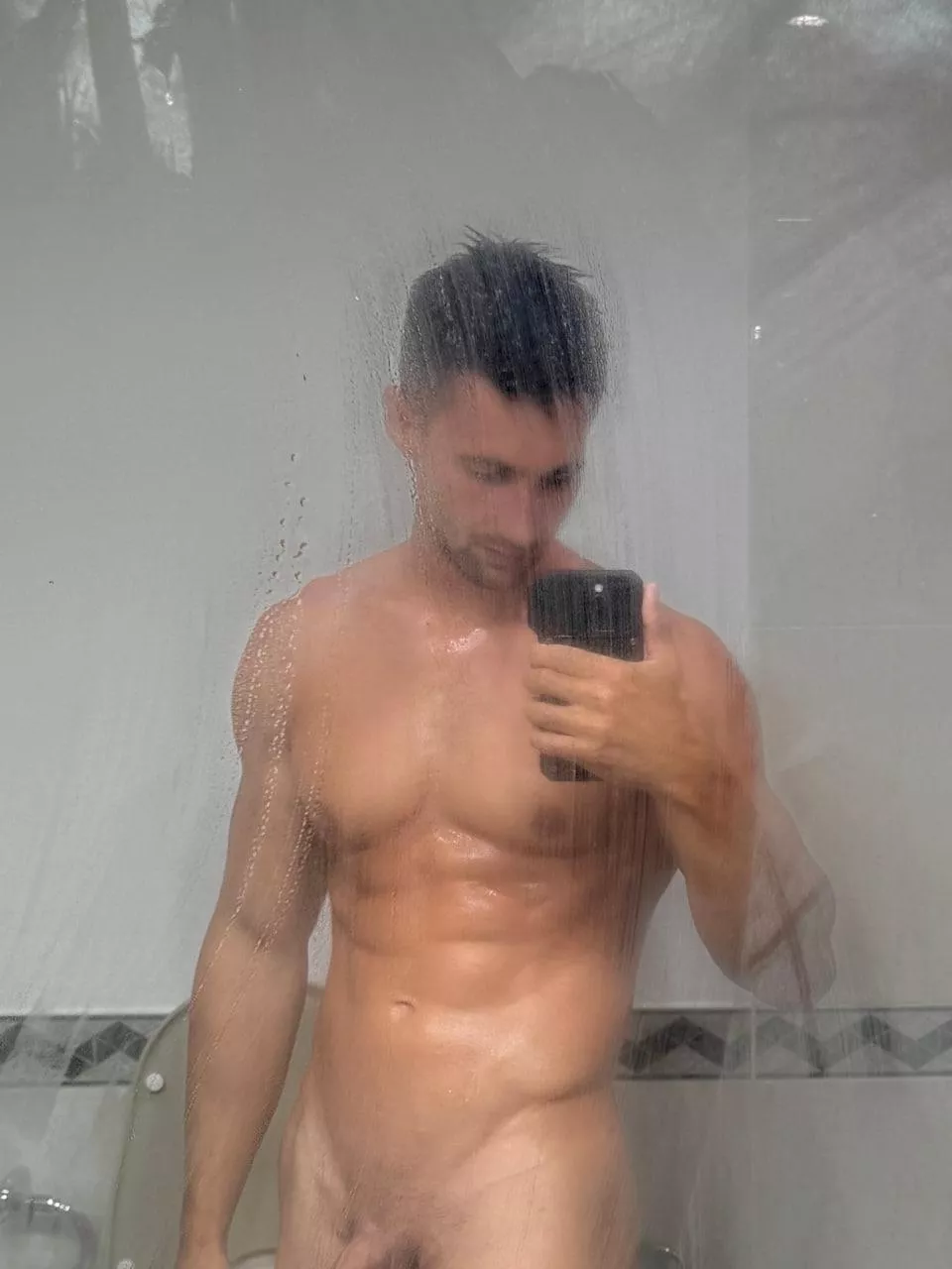 Taking a shower after working out