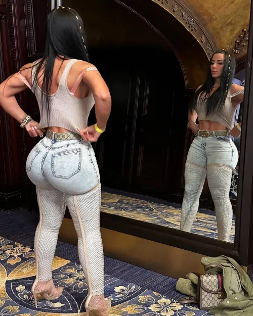 The jeans can't hide it 