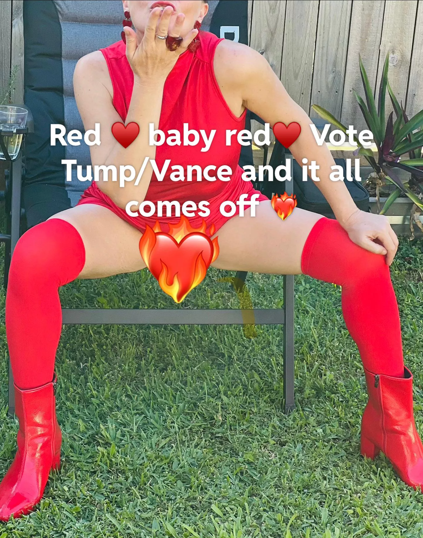 Vote Red ♥️ Trump/Vance and it all comes off! 💋♥️