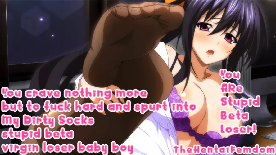 You crave nothing more but to fuck my dirty socks as hard as you can you stupid fucking beta loser!