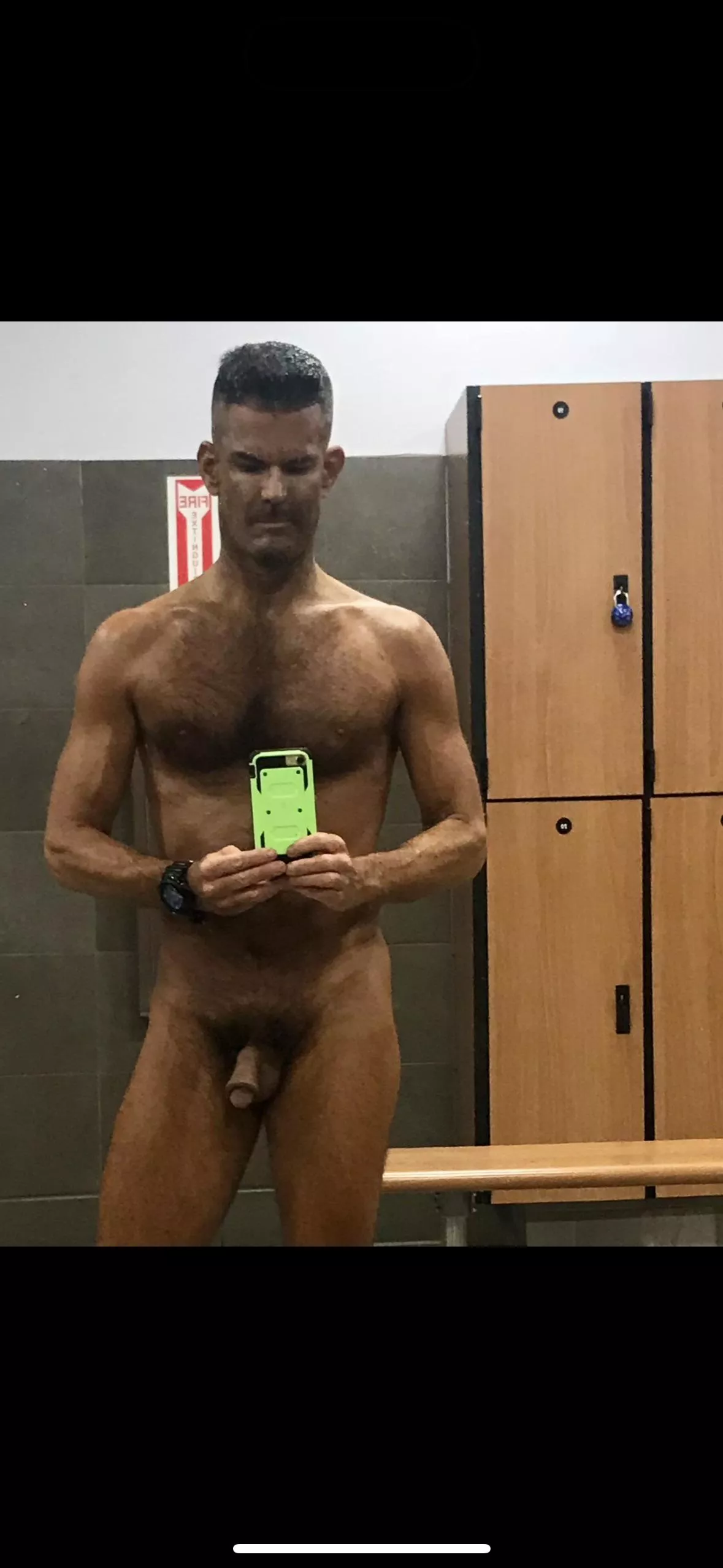 After Hours at 24hr Fitness catching a sneaky nude selfie 