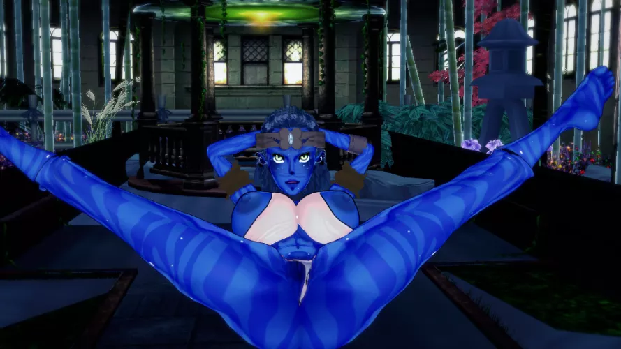 Avatar girl spreads her legs (Sun1Light1)