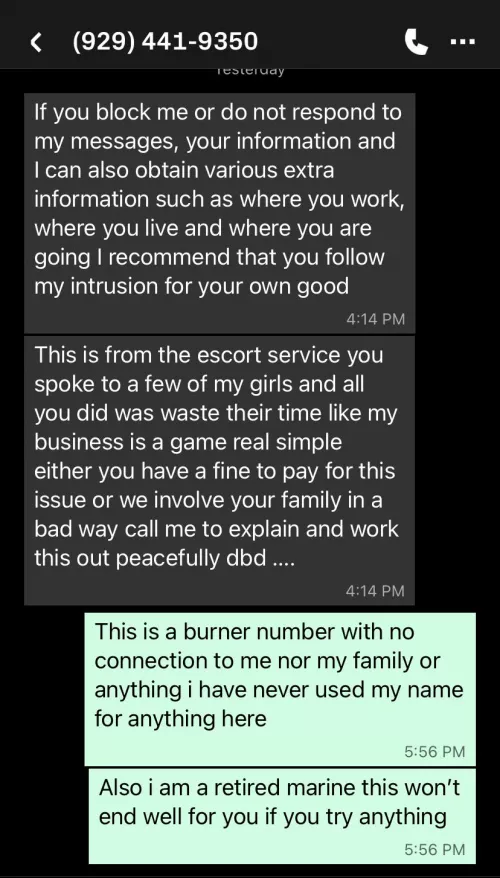 Dude threatened me and then is too scared to answer 