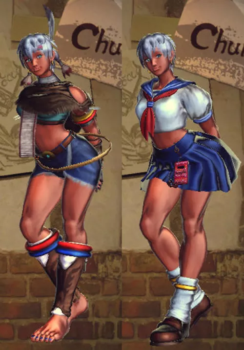 Elena's alternate costumes in SFxTK