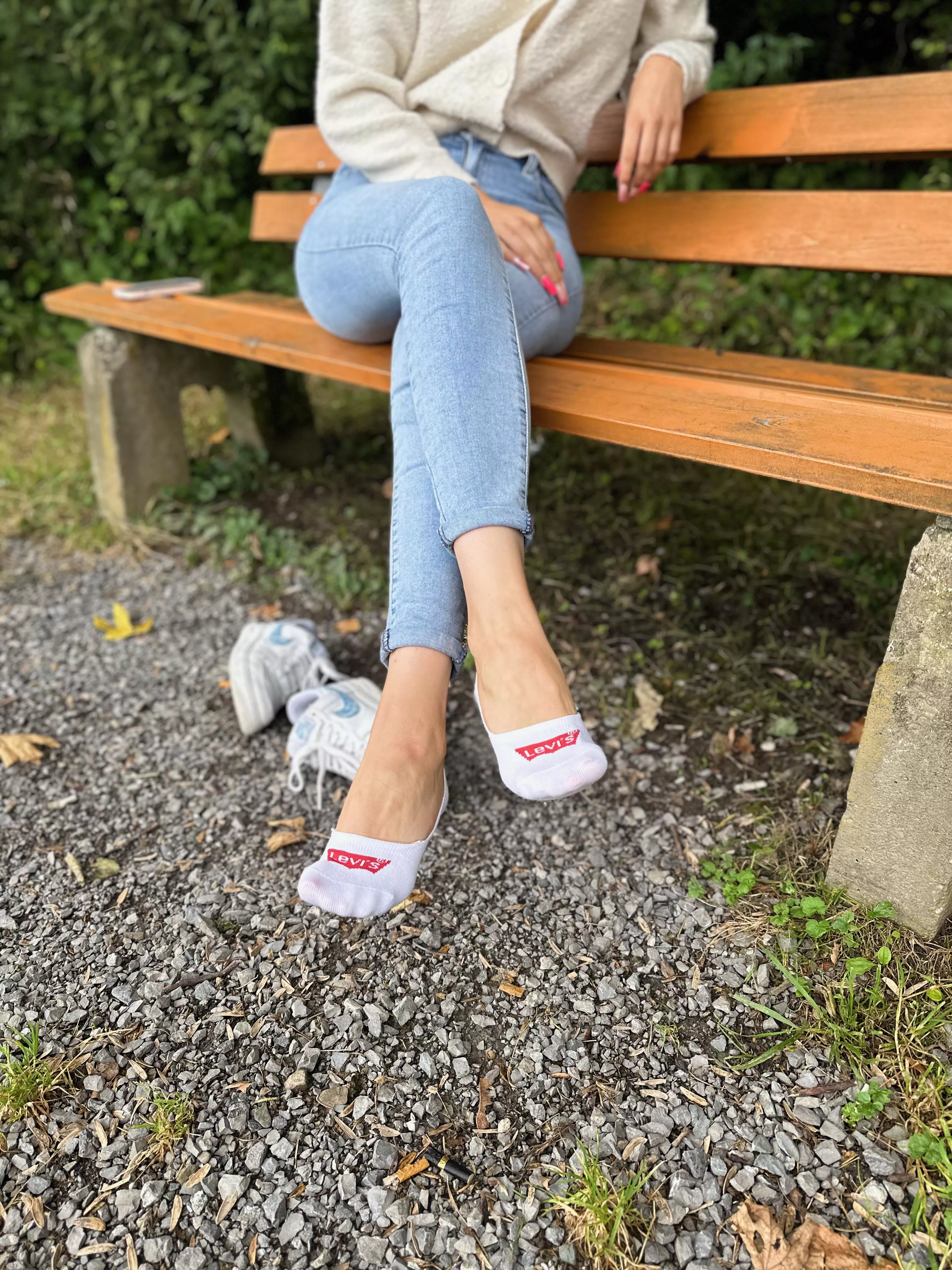 [F] Showing my socks after a hike outdoors. Greetings from Germany