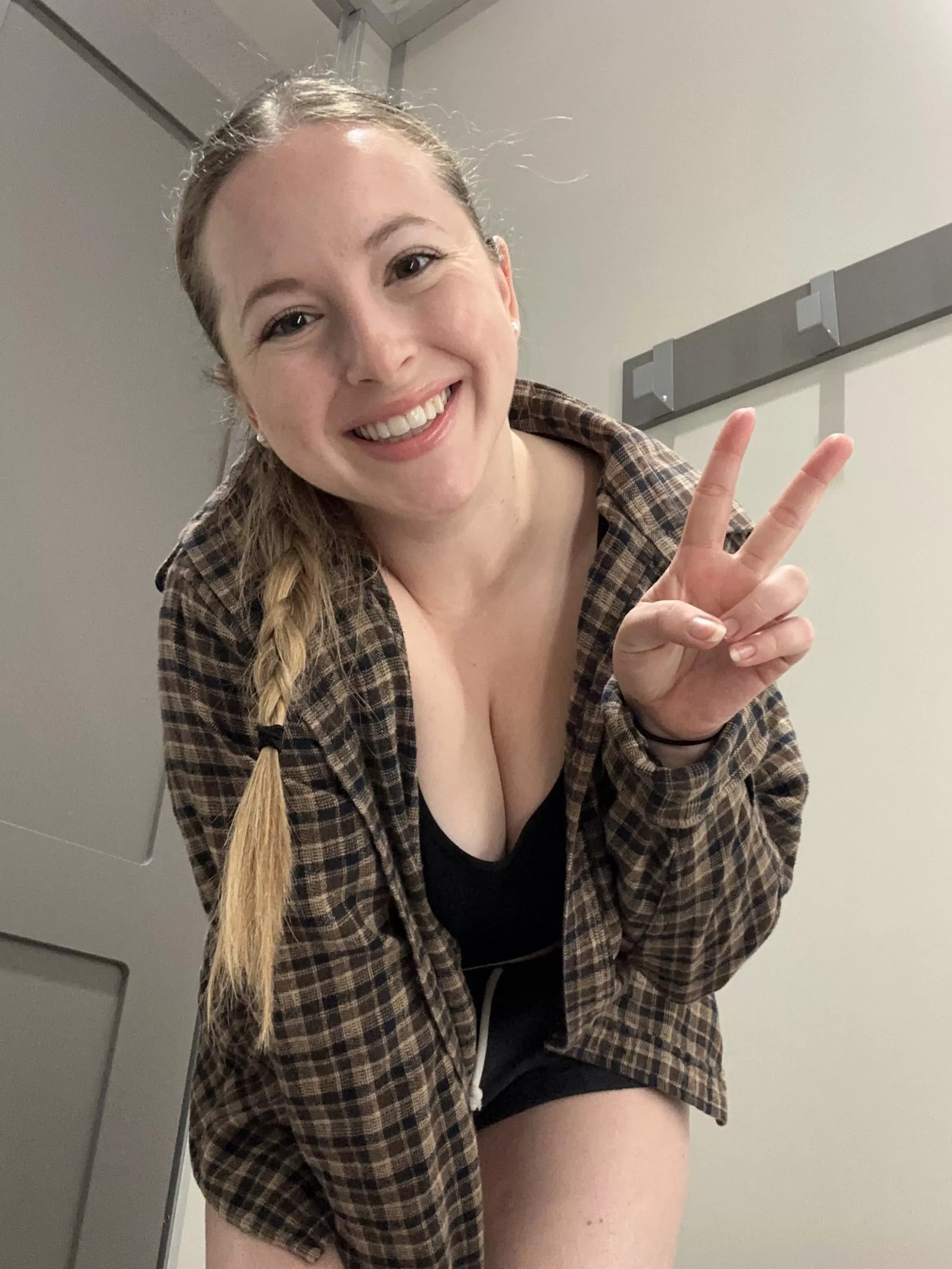 Freckles, cleavage and a smile