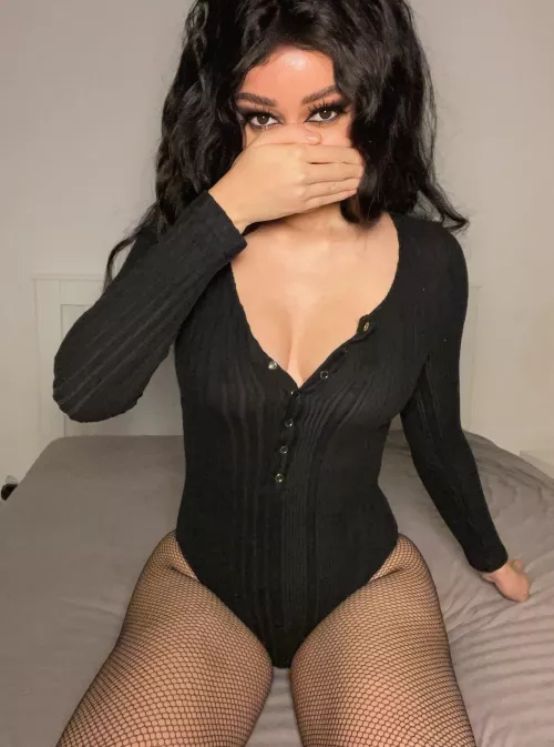 Grace and beauty, your black angel in serenity.