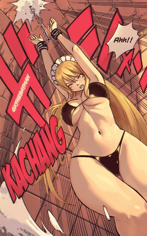 I cleaned and colored this panel of Lucy [manga]