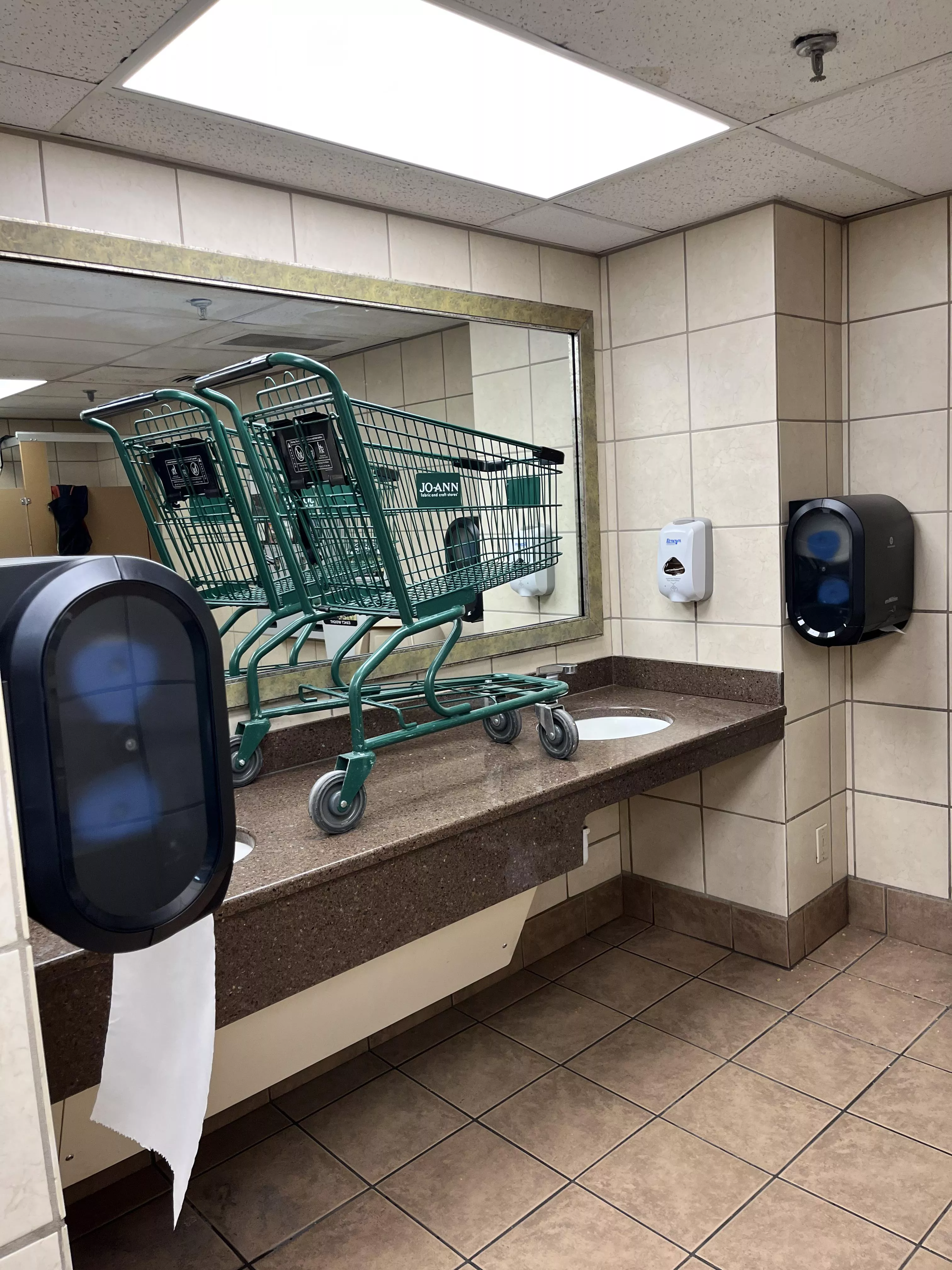 In a public restroom?! 