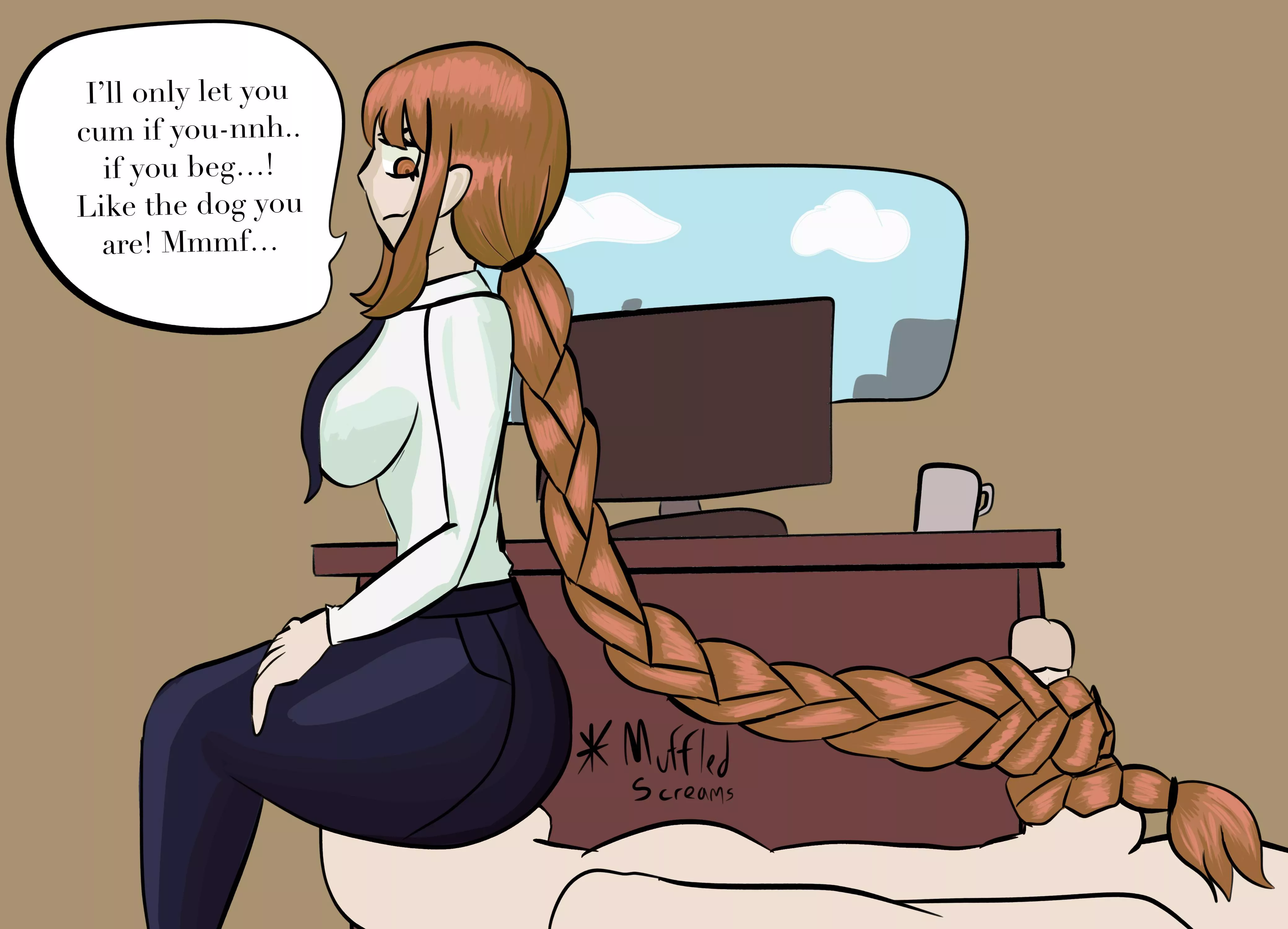 Makima face-sitting Hairjob…