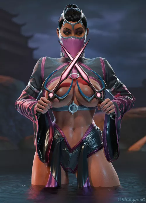 Mileena's Playboy homage (Shulyque)