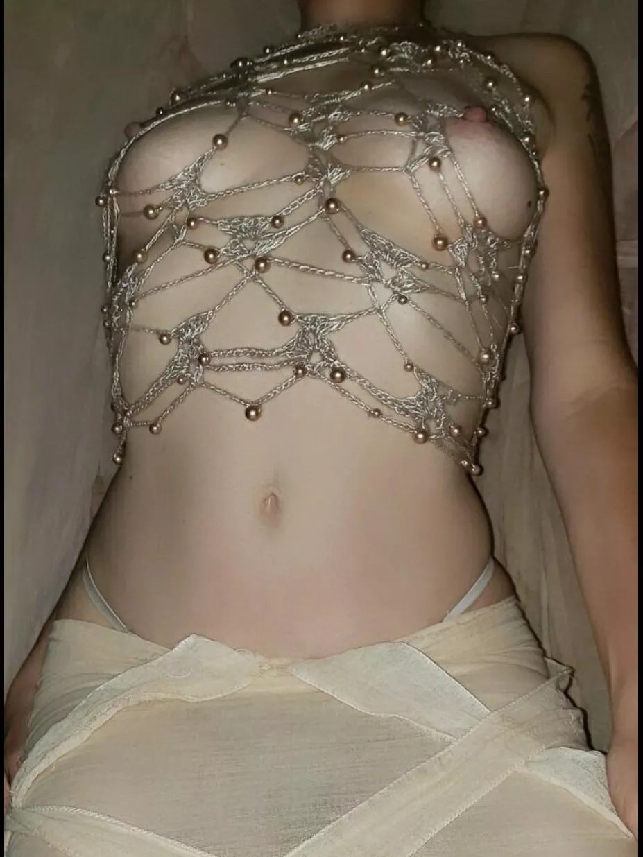 One of my favorites crochet & pearl pieces