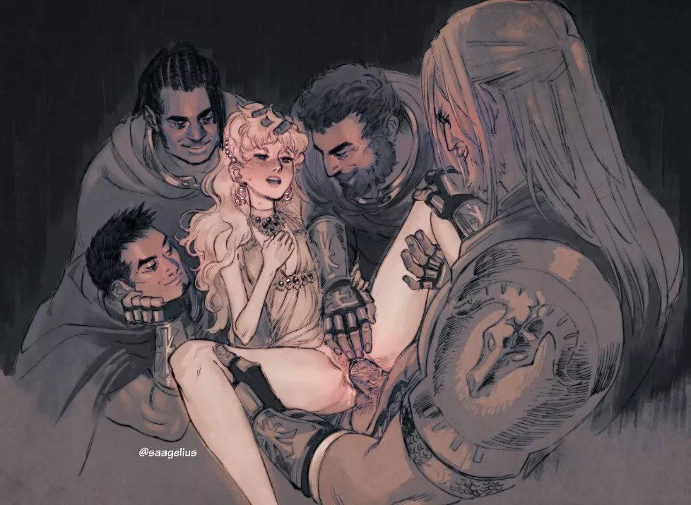 Princess & guards: nightly visit 🌙