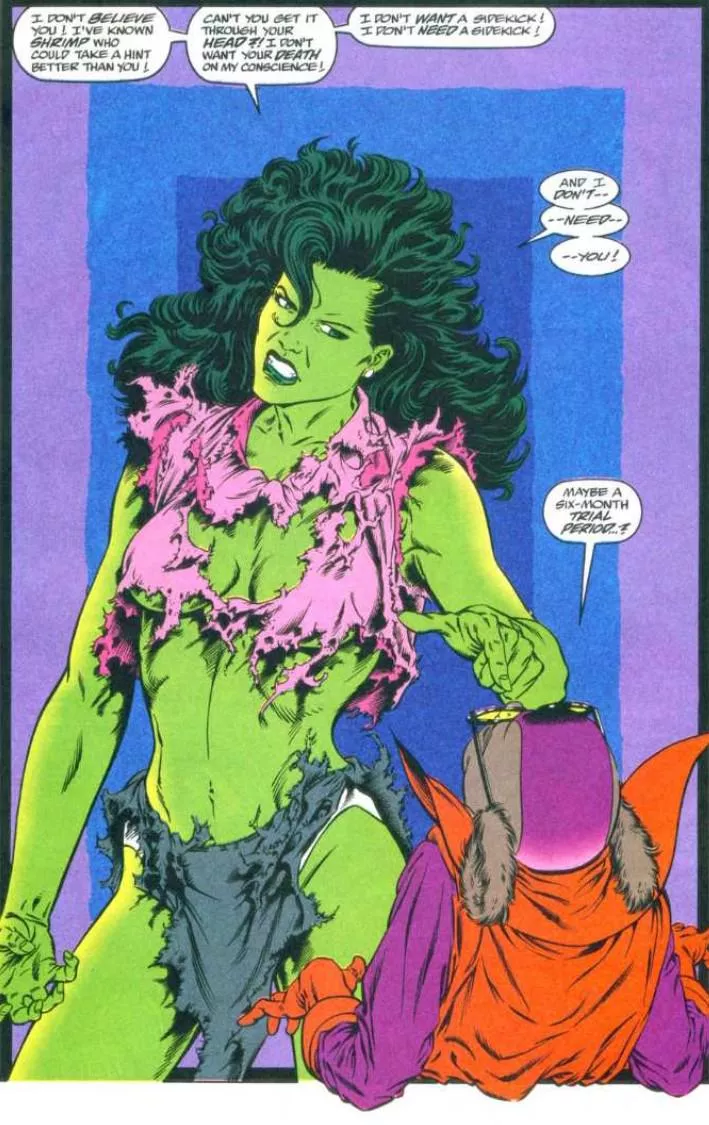 She-Hulk's tattered clothes [Sensational She-Hulk #58]