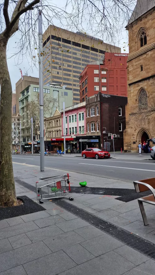 Sydney trolley on it's side