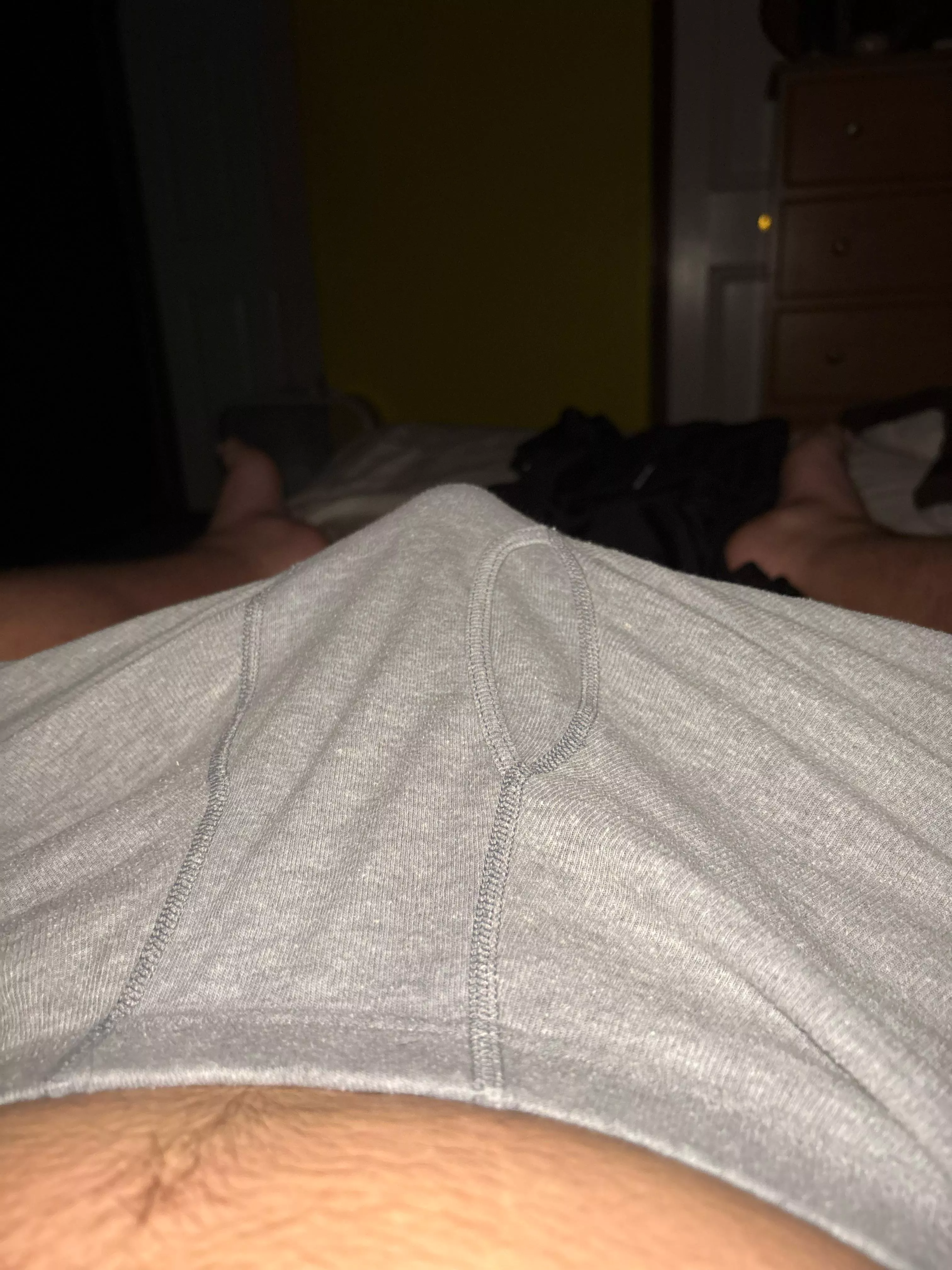This morning wood bulge always gets in the way 