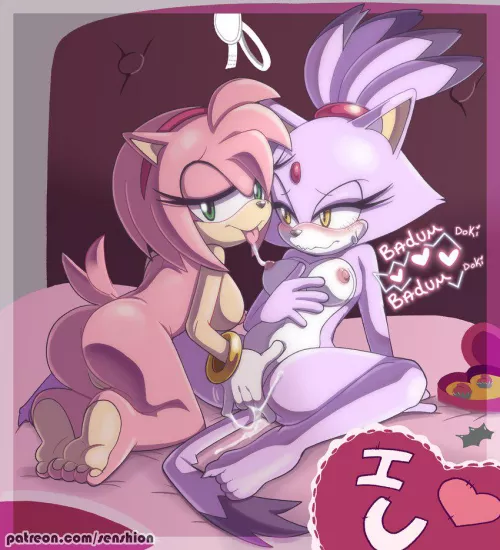 Watching Blaze and Amy on a romantic bed [FF] (senshion)