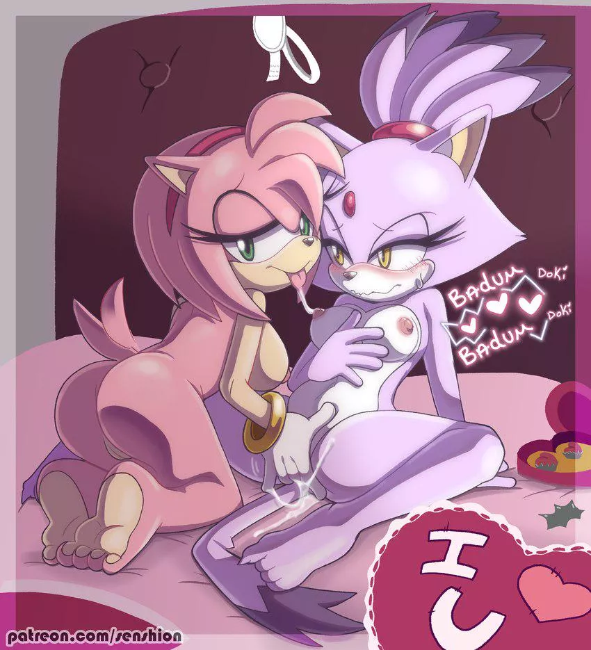 Watching Blaze and Amy on a romantic bed [FF] (senshion)