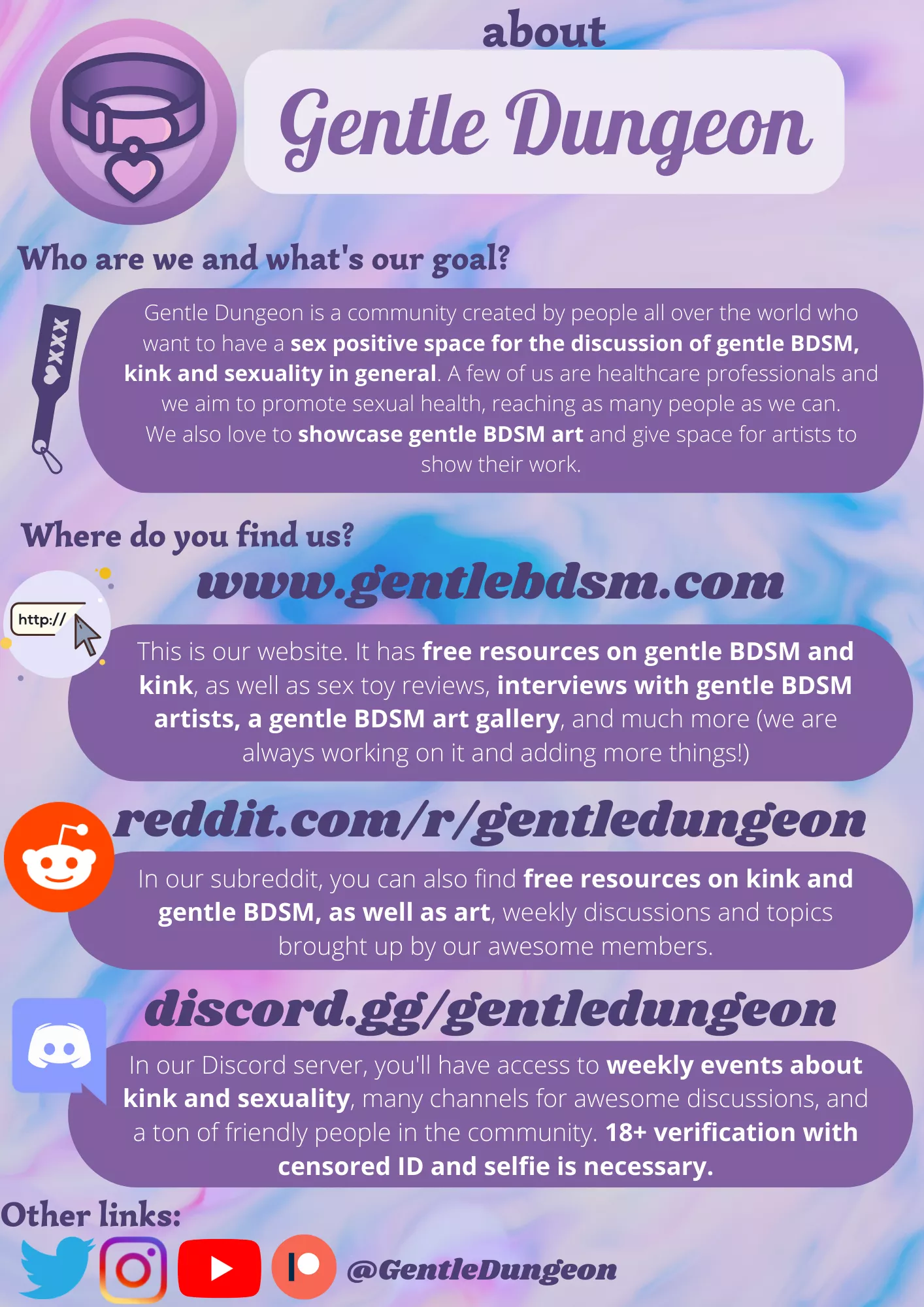 What is Gentle Dungeon and where can you find us?