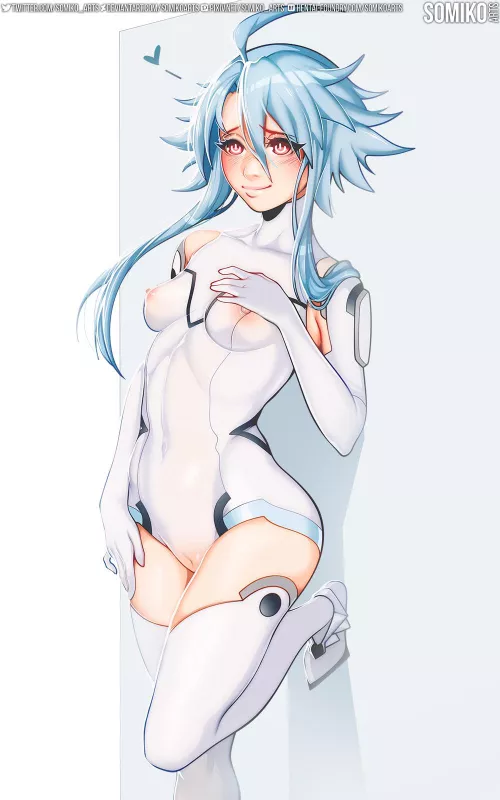White Heart's very skintight outfit
