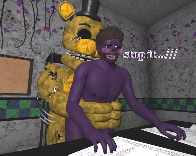 Withered Golden Freddy fucks Mike.