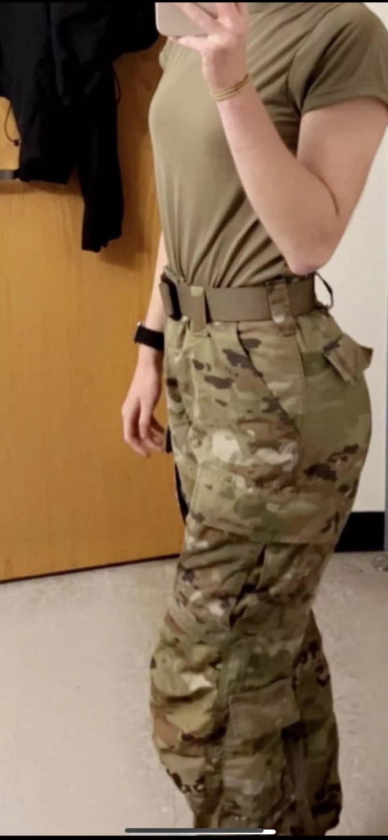 Young military couple here 