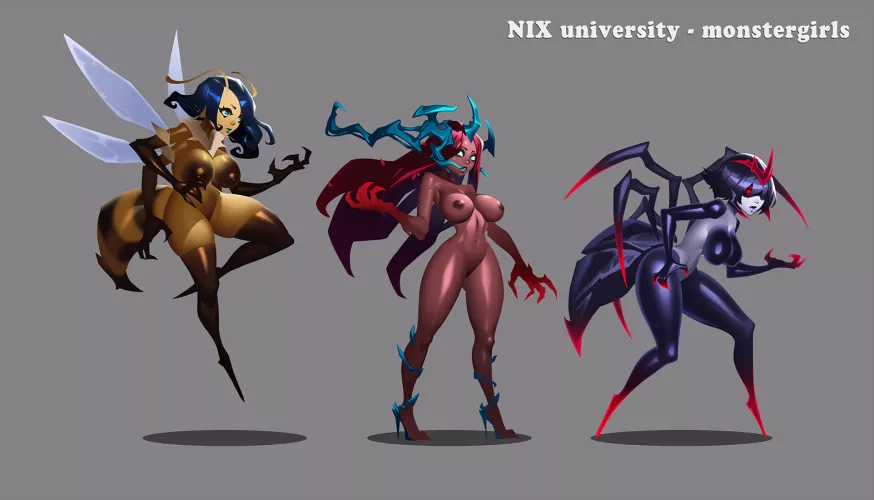  Bee Queen, Alpha Dryad and Spider Queen  (by Ninego) [The Veil Chronicles: Nix University] 