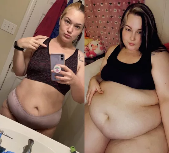 belly isn’t fitting in my panties anymore. 