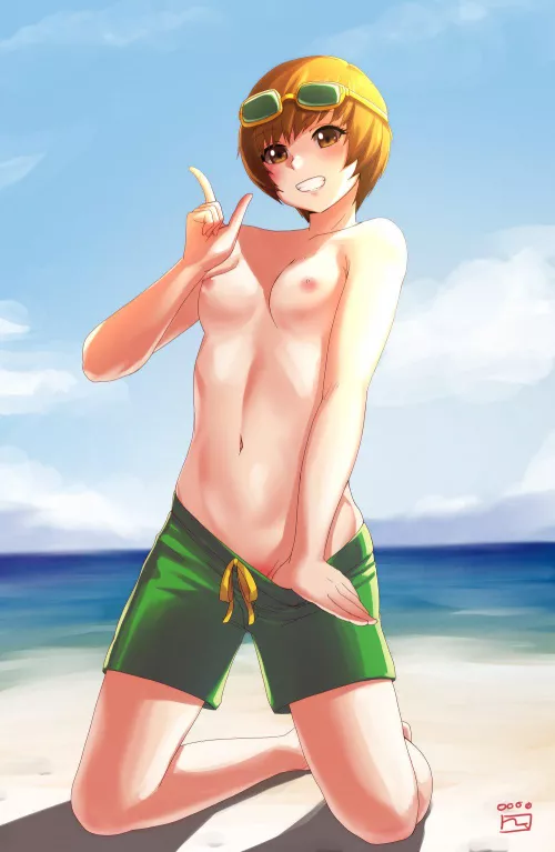 Chie enjoying her time 