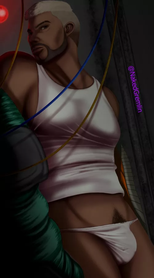 Gabriel recreating the last scene in Alien 