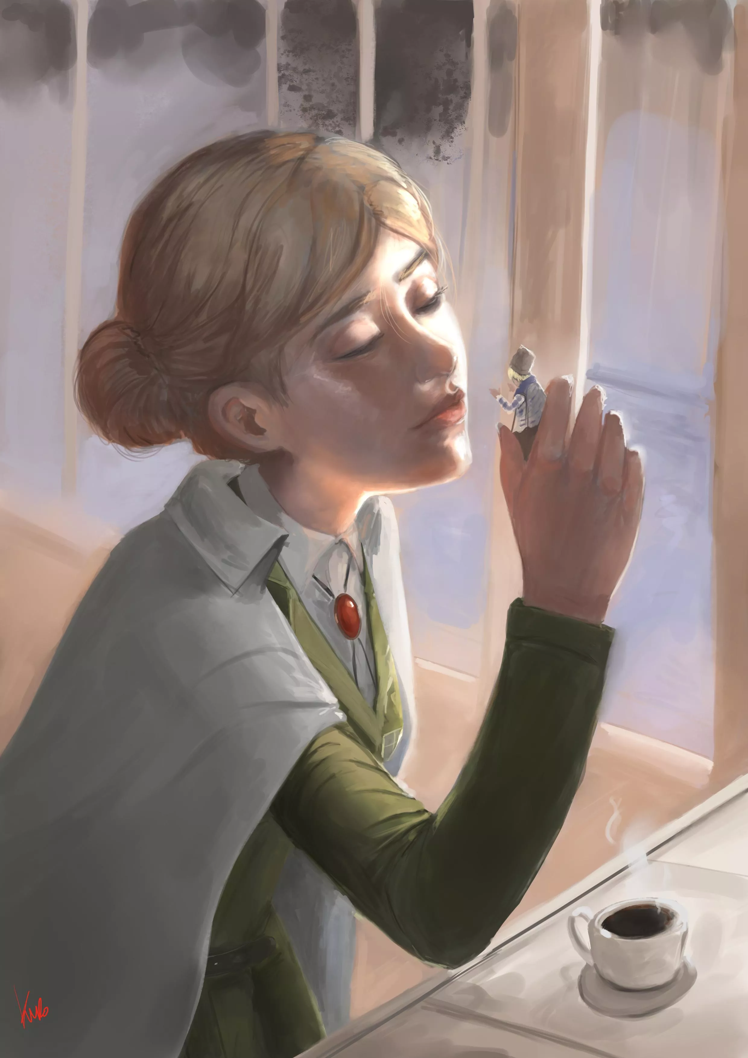 Giantess kiss from Historia Reiss (Art by Kurohitsugi)
