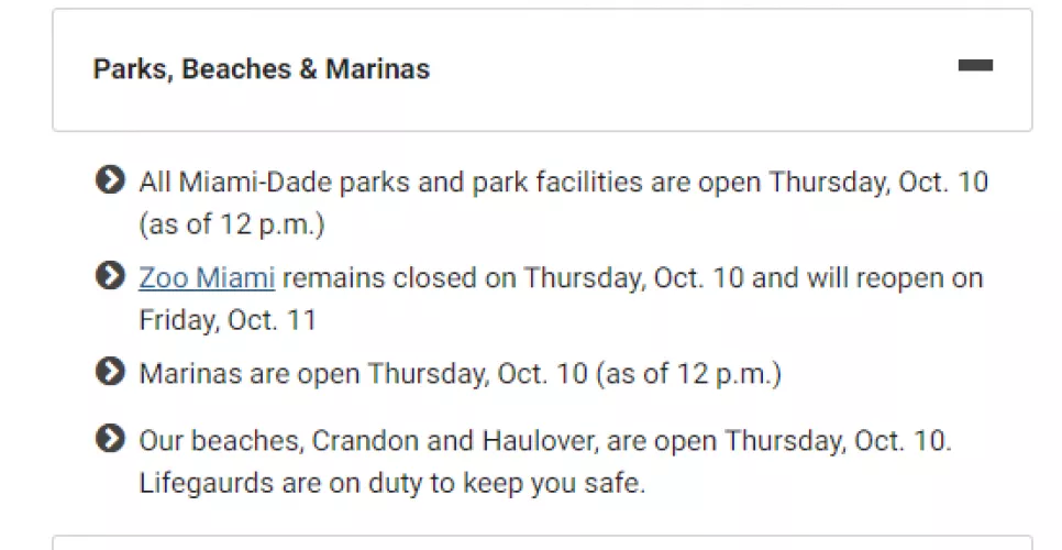 Haulover Park reopens after Milton