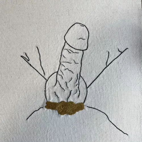 Here's a selfie I stitched as my last commission! The person was so happy with the result :) Such a fun project! 