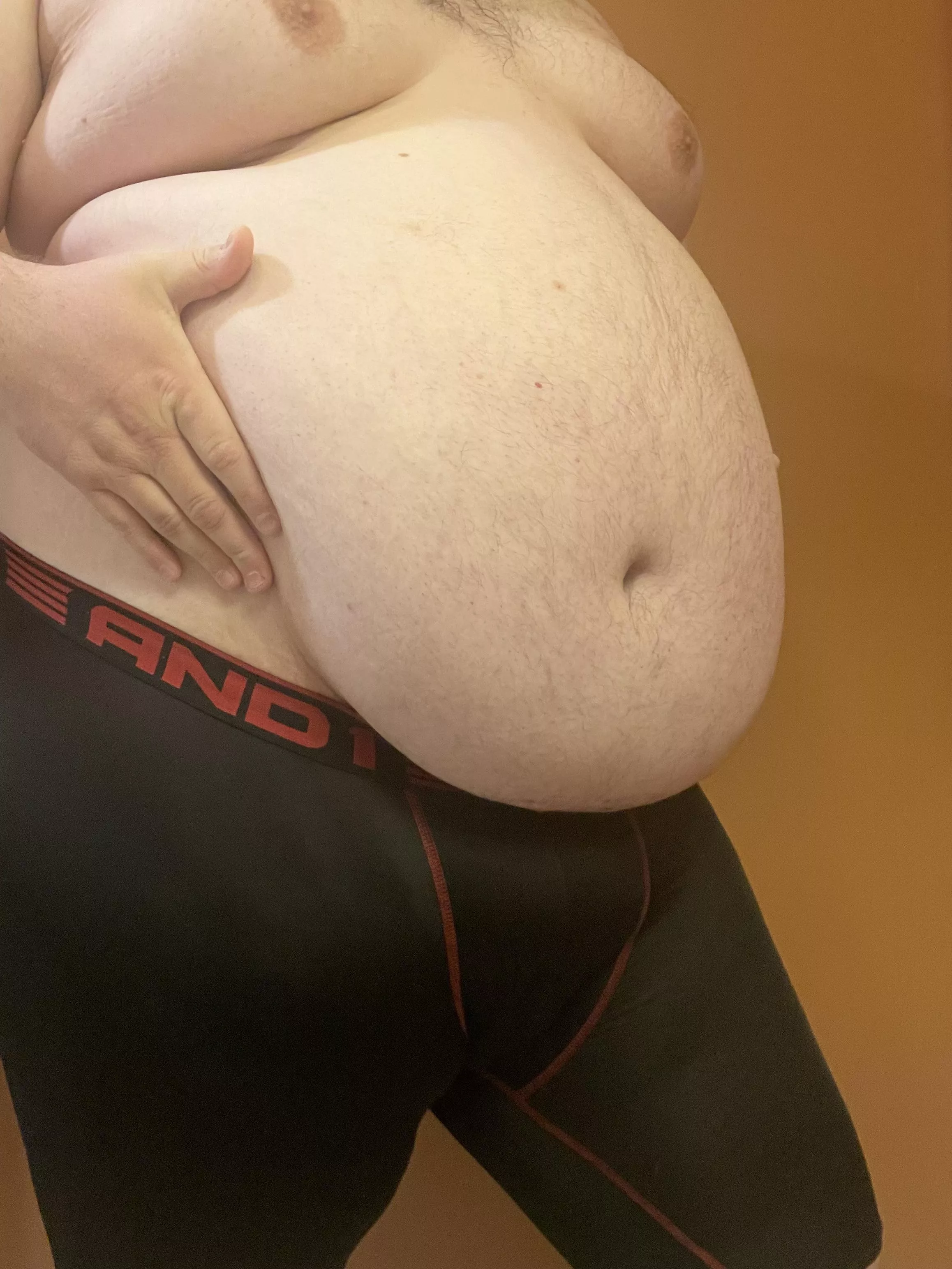 Just a fat hog showing off in his boxers. Dm me if you like 😈🥵