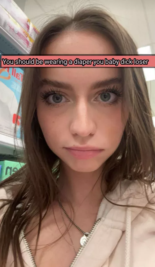 Katelyn wants you diapered since you're so tiny🤭