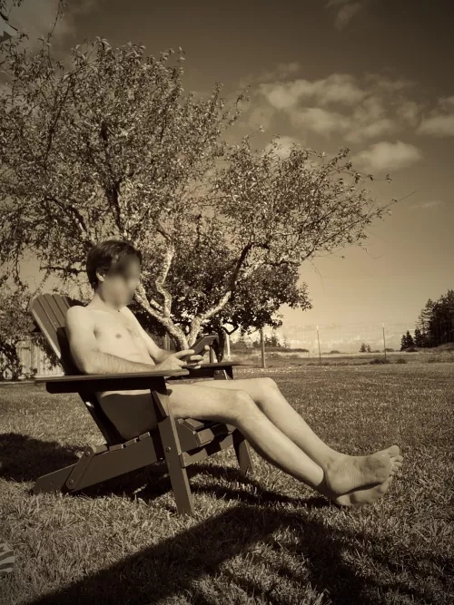Nothing beats reading a good book while feeling the sun and wind on my skin.