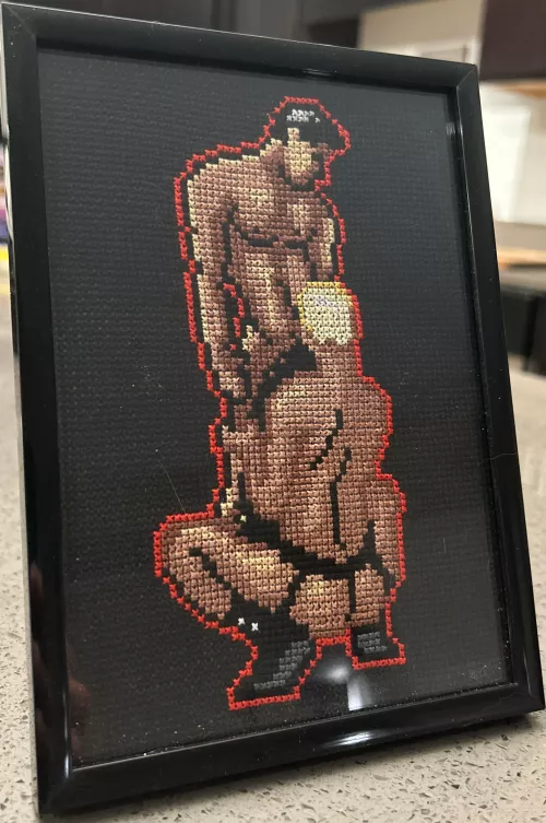 Saw this on a T-shirt and had to cross stitch it