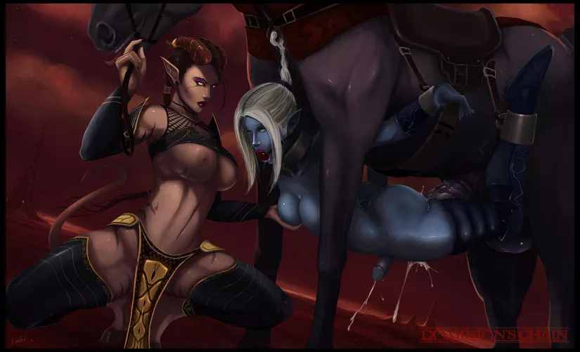 Slave strapped in [MFuta] (Lucien)