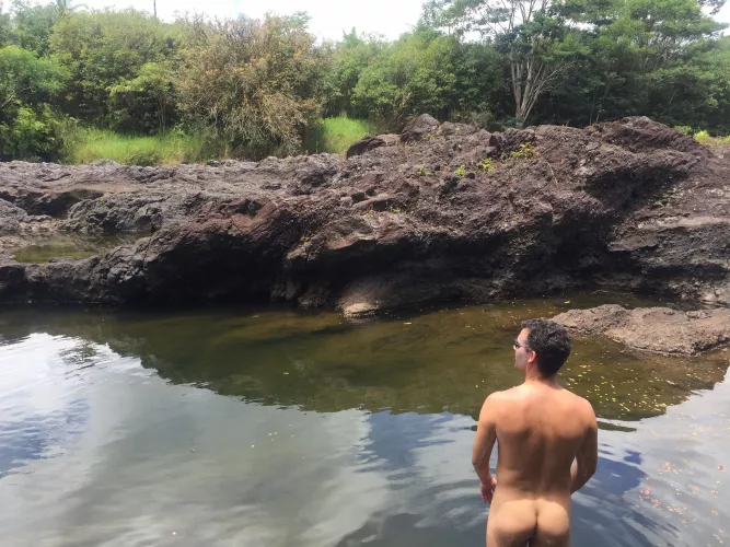 Sometimes being nude in a river is just good for the sole