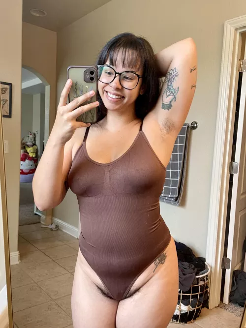 Trying on some bodysuits