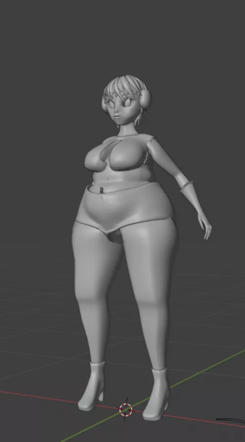 Work in progress. High-poly BBW anime girl I made from scratch in Blender.
