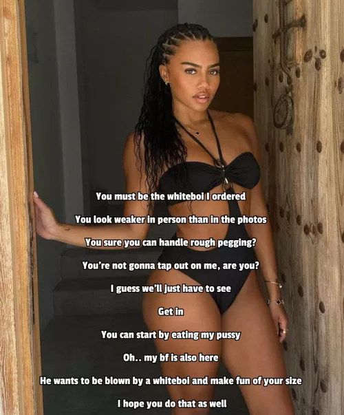 You arrived at the black girl's house that ordered you online