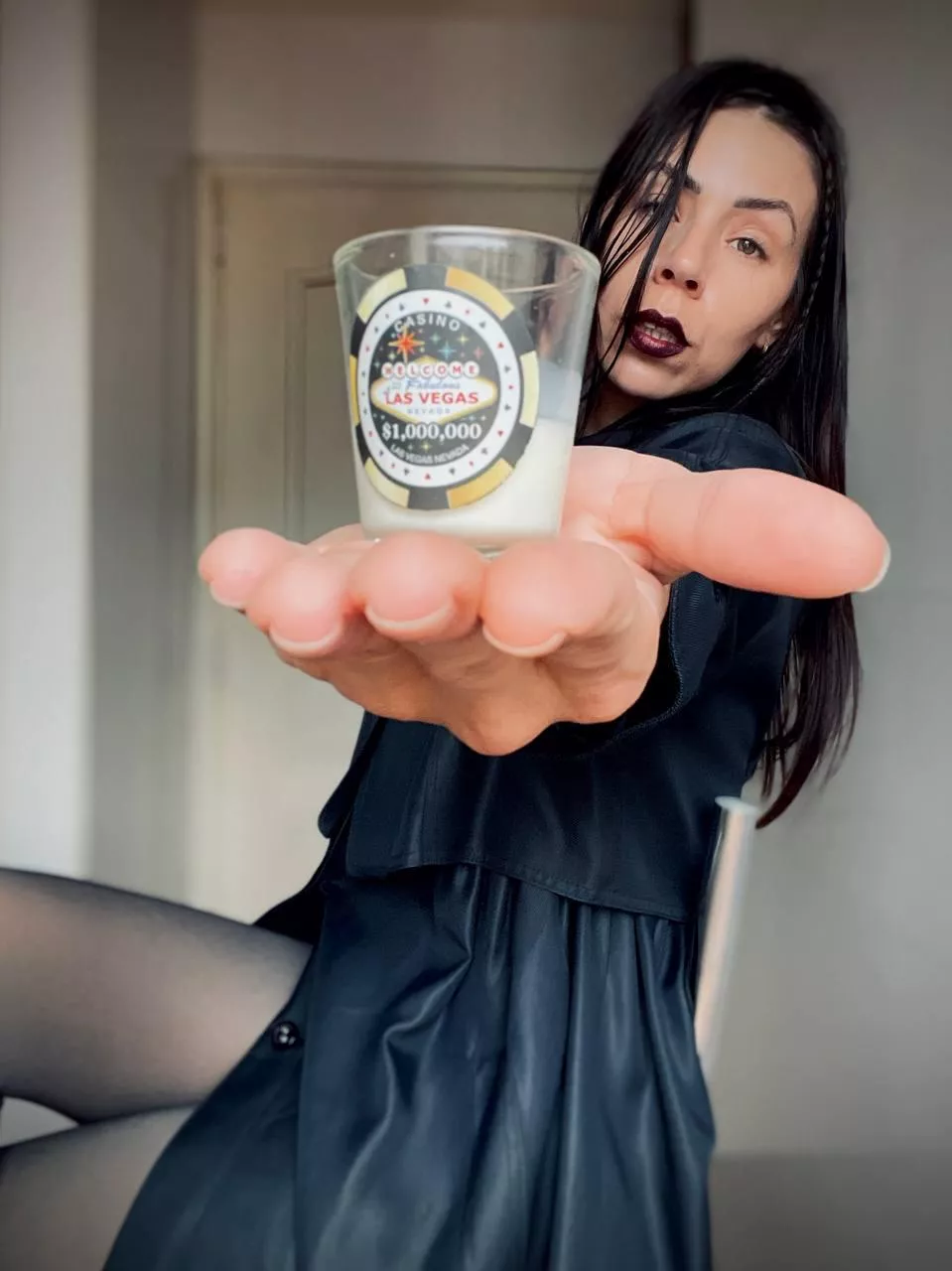 You served a lot of cum, how shameful, bottoms up now!